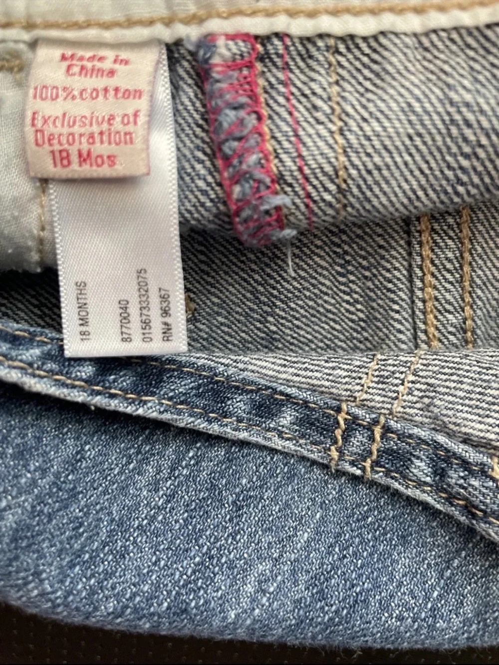 OshKosh B'gosh Light Blue Denim Overalls with Floral Patches